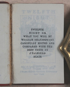Shakespeare, William. Twelfth Night. Bryce, David & Son. Glasgow. 1904.