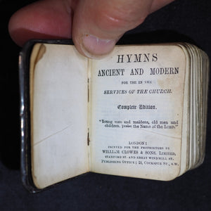 Hymns, Ancient & Modern for use in the Services of the Church. Complete edition. Clowes & Sons Limited, William. Stamford St. and Great Windmill St. Publishing Office 23, Cockspur St. London. [1900]. Silver plaque.