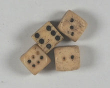 Load image into Gallery viewer, Die, set of four. No maker - possibly Napoleonic prisoner of war. England? Circa 1814.
