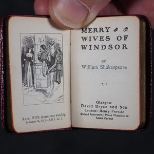 Shakespeare, William. Ellen Terry: A Midsummer Night's Dream, Much Ado About Nothing, Merchant Of Venice, Twelfth Night, The Merry Wives of Windsor. Bryce, David & Son Glasgow. 1905 Five matching volumes.