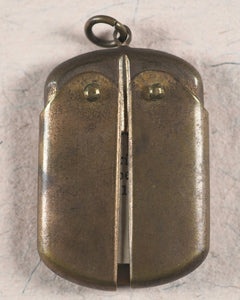 Almanach 1879. Germany. Novel brass folding case.