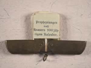 Almanach 1879. Germany. Novel brass folding case.