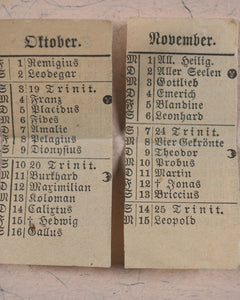Almanach 1879. Germany. Novel brass folding case.