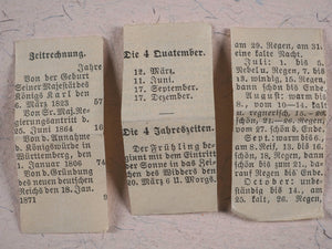 Almanach 1879. Germany. Novel brass folding case.