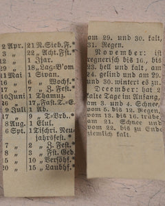 Almanach 1879. Germany. Novel brass folding case.