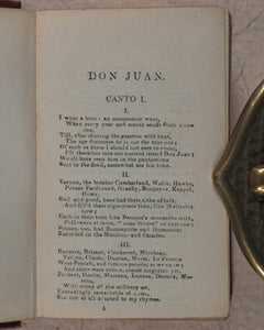 Byron, George Gordon Noël. Don Juan in 16 Cantos. Cornish & Co. 126 Newgate St.London. Circa 1845.