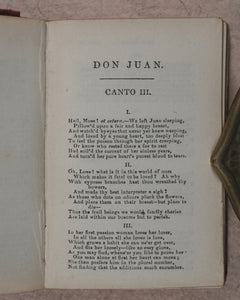 Byron, George Gordon Noël. Don Juan in 16 Cantos. Cornish & Co. 126 Newgate St.London. Circa 1845.