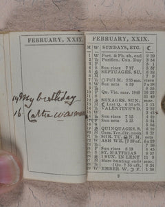 Tilt’s Miniature Almanack for 1860. Kent, W. and Co. Fleet Street. Late David Bogue. London. [1859].