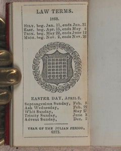 Tilt’s Miniature Almanack for 1860. Kent, W. and Co. Fleet Street. Late David Bogue. London. [1859].