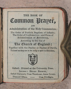 Church of England. Book of Common Prayer and Administration of the Holy Communion. Oxford University Henry Frowde. London.[1898].