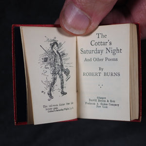 Burns, Robert. Cottar's Saturday Night and other poems. Bryce, David & Son. Glasgow. 1907. Complete with original brass book holder bust of Burns.