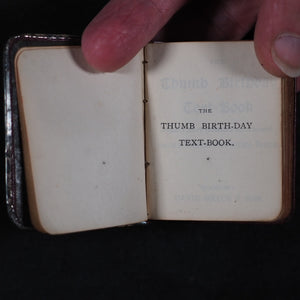 Thumb Birthday Text Book of short verses from the bible. Bryce, David & Son Glasgow. 1894.