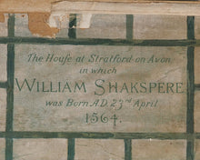 Load image into Gallery viewer, Shakespeare's House. Ulster Stationery Company. Containing Illustrated Pocket Shakespeare. Bryce, David &amp; Son. Glasgow. 1886.
