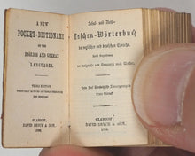 Load image into Gallery viewer, Bryce, David &amp; Son. Glasgow. Advertising. New Pocket Dictionary of the English and German Languages. Pears promo. 1896.
