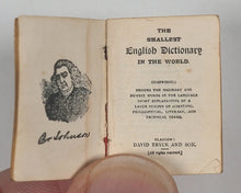 Load image into Gallery viewer, Bryce, David &amp; Son. Glasgow. Advertising. Smallest English Dictionary in the World. Gargoyle Milwaukee promotional. Circa 1906.

