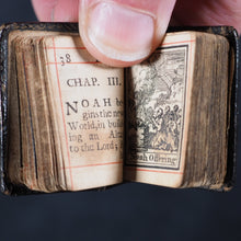 Load image into Gallery viewer, Biblia or a Practical Summary of Old &amp; New Testaments. 1728. Wilkin, R. [London]. 1727. Underlined in red and hand corrected to 1728. Black binding.
