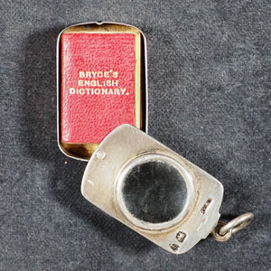 Smallest English Dictionary in the World. Comprising: besides the ordinary & newest words in the language, short explanations of a large number of scientific, philosophical, literary & technical terms. Bryce, David & Son. Glasgow. 1893. SILVER LOCKET