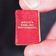 Load image into Gallery viewer, Smallest English Dictionary in the World. Comprising: besides the ordinary &amp; newest words in the language, short explanations of a large number of scientific, philosophical, literary &amp; technical terms. Bryce, David &amp; Son. Glasgow. 1893. SILVER LOCKET
