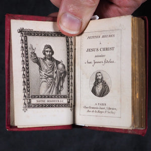 Petites heures à Jesus Christ. Dédiées aux jeunes fidelea. Janet, Francois. Libraire. Rue de la Harpe, 50. Paris. Circa 1818.