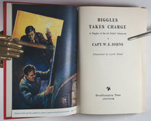 Load image into Gallery viewer, Biggles Takes Charge. Captain W.E. Johns. Illustrated by Leslie Stead. Brockhampton Press. Leicester. Second impression. 1961.
