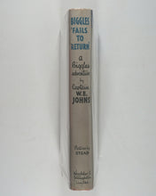 Load image into Gallery viewer, Biggles Fails to Return. Captain W. E. Johns. Hodder and Stoughton, 1951. 1st Edition 4th Printing.
