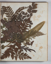 Load image into Gallery viewer, Mid-Victorian Album or Commonplace Book. Pressed flowers, frenware art, poetry, signed and dated inscriptions. 1878.
