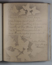 Load image into Gallery viewer, Mid-Victorian Album or Commonplace Book. Pressed flowers, frenware art, poetry, signed and dated inscriptions. 1878.
