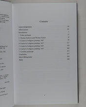 Load image into Gallery viewer, Control of Religious Printing in Early Stuart England (Studies in Modern British Religious History, 8) (Volume 8) by Towers, S. Mutchow. Boydell Press, 2002. ISBN 9780851159393 / 0851159397
