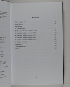 Control of Religious Printing in Early Stuart England (Studies in Modern British Religious History, 8) (Volume 8) by Towers, S. Mutchow. Boydell Press, 2002. ISBN 9780851159393 / 0851159397