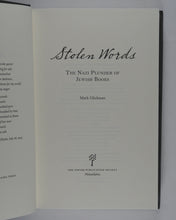 Load image into Gallery viewer, Stolen Words: The Nazi Plunder of Jewish Books by Glickman, Rabbi Mark. The Jewish Publication Society, 2016. ISBN 9780827612082 / 0827612087

