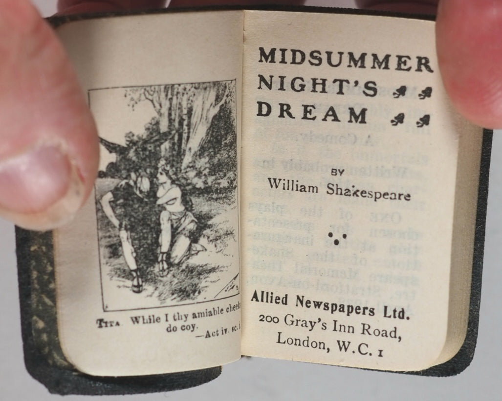 Shakespeare, William. Midsummer Night's Dream. Circa 1930. Andersons, Edinburgh. Printed in Scotland for Allied Newspapers