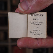 Load image into Gallery viewer, Solomon&#39;s Prayer at the Dedication of the Temple. &gt;&gt;VERY RARE PROVINCIAL MINIATURE JUVENILE BOOK&lt;&lt; Publication Date: 1839 CONDITION: VERY GOOD
