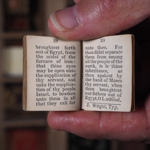 Solomon's Prayer at the Dedication of the Temple. >>VERY RARE PROVINCIAL MINIATURE JUVENILE BOOK<< Publication Date: 1839 CONDITION: VERY GOOD