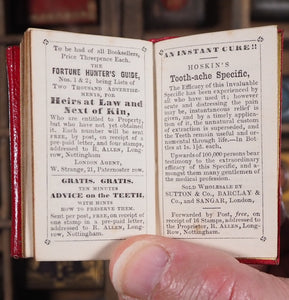 Pearl pocket Book and Fashionable Remembrancer for 1864 [with] Miniature Ball-Room Guide. >>RARE MINIATURE ALMANAC "FOR THE LADIES"<< Publication Date: 1863 CONDITION: NEAR FINE