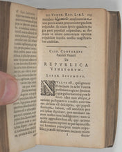 Load image into Gallery viewer, CONTARENI, Casparis [CONTARINI, Gasparo]. [patricii Veneti] De Republica Venetorum. Libri quinque. Item synopsis reip. Venete, et alii de eadem discursus politici. Lugd. Batavorum [Leiden]: Ex Officina Elzeviriana. 1628.
