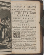 Load image into Gallery viewer, KEMPIS, Thomas à. De Imitatione Christi Libri Quatuor. [Imitation of Christ] Antwerp: Prostant apud viduam &amp; filium Joannis Baptistæ Verdussen, 1696. >>MINIATURE PRAYER-BOOK<<
