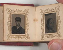 Load image into Gallery viewer, PHOTOGRAPH ALBUM in miniature. Abr[aham] Taber and Bro[ther]. New Bedford. [Massachusetts]. c. 1872–1875.
