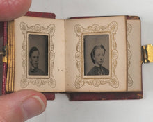 Load image into Gallery viewer, PHOTOGRAPH ALBUM in miniature. Abr[aham] Taber and Bro[ther]. New Bedford. [Massachusetts]. c. 1872–1875.
