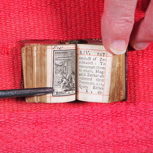 Biblia or a Practical Summary of Old & New Testaments. 1728. Wilkin, R. [London]. 1727. Underlined in red and hand corrected to 1728. Red binding.