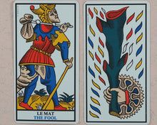 Load image into Gallery viewer, Ancien Tarot de Marseille. Fortune Telling Cards. J.M. Simon. Cartomancie B.P. Grimaud. Paris. France. 1977.
