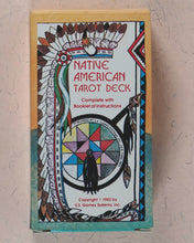 Load image into Gallery viewer, Native American Tarot Deck. Magda Weck Gonzalez, Shawnee, with Harry Sparrowhawk and illustrated by J.A. Gonzalez. U.S. Ganes Systens. U.S.A. 1982.  ISBN 0880790091.
