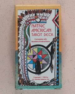 Native American Tarot Deck. Magda Weck Gonzalez, Shawnee, with Harry Sparrowhawk and illustrated by J.A. Gonzalez. U.S. Ganes Systens. U.S.A. 1982.  ISBN 0880790091.