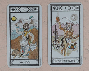 Native American Tarot Deck. Magda Weck Gonzalez, Shawnee, with Harry Sparrowhawk and illustrated by J.A. Gonzalez. U.S. Ganes Systens. U.S.A. 1982.  ISBN 0880790091.