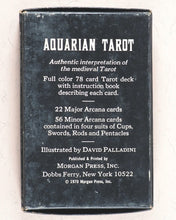 Load image into Gallery viewer, Aquarian Tarot. David Mario Palladini, artist. Morgan Press. 1975.
