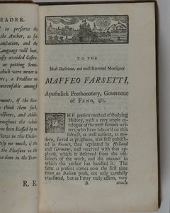 New Method of Studying History. >>FIRST EDITION<< 2 volumes. Richard Rawlinson. London: printed for W. Burton. 1728.