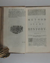 Load image into Gallery viewer, New Method of Studying History. &gt;&gt;FIRST EDITION&lt;&lt; 2 volumes. Richard Rawlinson. London: printed for W. Burton. 1728.
