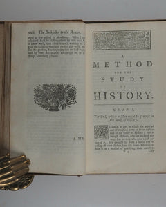 New Method of Studying History. >>FIRST EDITION<< 2 volumes. Richard Rawlinson. London: printed for W. Burton. 1728.