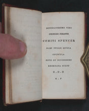 Load image into Gallery viewer, Cicero, Marcus Tullius. De Officiis. De Senectute et de Amicitia [Duties of Management and Friendship]. Pickering, G. 31, Lincoln&#39;s Inn Fields. [London]. 1821.
