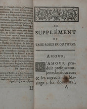 Load image into Gallery viewer, Bordelon, Laurent (1653-1730). Le supplément de Tasse rouzi friou titave. Aux Femmes ou aux Maris, pour donner à leurs Femmes. 1713, Pierre Prault, Paris.
