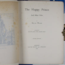 Load image into Gallery viewer, OSCAR WILDE. THE HAPPY PRINCE AND OTHER TALES, Illustrated by Walter Crane &amp; Jacomb Hood. Second edition . David Nutt (Publisher).1889
